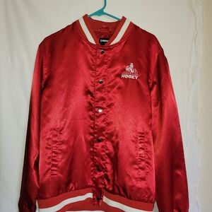 Hooey Men’s Satin Bomber Jacket in Red